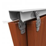 Hager 9810 Aluminum Track for Bypass Doors, 3/4" - 1 3/8" thick, 75 LB.