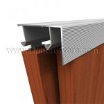 Hager 9820 Aluminum Track with Fascia for Bypass Doors, 1-3/8" Thick, 75 LB