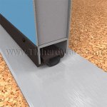 NGP 113N Door Shoe Sweep, L Shaped Aluminum Casing with .75" Neoprene Seal for Hollow Metal Doors