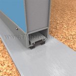 NGP 13T6 Door Shoe Sweep, L Shaped Aluminum with Two .5625" Thermoplastic Triple Fin Seals for Hollow Metal Doors