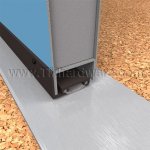 NGP 13V Door Shoe Sweep, L Shaped Aluminum Casing with .5" Vinyl Seal for Hollow Metal Doors