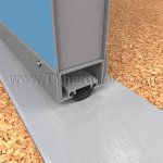 NGP 15N Door Shoe Sweep, U Shaped Aluminum Casing with a .5" Neoprene Seal for Hollow Metal Doors