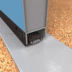 NGP 313V Door Shoe Sweep, L Shaped Aluminum Casing with .1875" Vinyl Finned Seal for Hollow Metal Doors