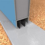 NGP 331 Door Shoe Sweep with .5" Double TPV Fin Seal for Hollow Metal Doors