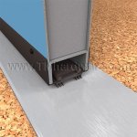 NGP 35ET6 Door Shoe Sweep, U Shaped Aluminum with Two .3125" Thermoplastic Triple Fin Seals for Hollow Metal Doors