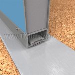 NGP 35EV Door Shoe Sweep, U Shaped Aluminum Casing with Rounded Edges and a .1875" Vinyl Finned Seal for Hollow Metal Doors
