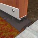 Pemko #2113 Door Shoe Sweep, L Shaped Aluminum with .69" Eco-V (Vinyl) Triple Fin Seal