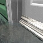 Pemko #216 Door Shoe Sweep, U Shaped Aluminum or Bronze Rain Drip Design with .5" Fingered Rubber