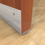 Pemko #221 Door Shoe Sweep, U Shaped, Aluminum with 3" Kick Plate and a .5" Fingered Rubber Seal
