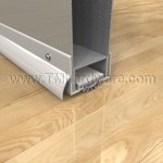 Pemko #2221 Door Shoe Sweep, U Shaped Aluminum with Rain Drip for 1.75" Metal Doors with Inverted Bottom Channel