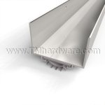 Door Shoe Sweep Aluminum Mill Finish with Gray Vinyl Insert