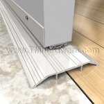 Door Shoe Sweep Aluminum Mill Finish with Gray Vinyl Insert