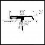 Pemko #355 Meeting Stile,  Clear Aluminum 'T' Casing with  Silicone Rubber Seal, 84" Length - Quick Ship