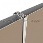 Pemko #3496_M Meeting Stile, Aluminum, Locking Spring Bolt with Magnetic Kerf-in Seal for In-swing Metal Doors