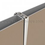 Pemko #3495_Q Meeting Stile, Aluminum, Locking Slide Bolt with Foam Kerf-in Seal for In-swing Doors