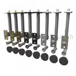 Rockwood Automatic Flush Bolt with Bottom Fire Bolt for Wood Core and Composite Doors #2960