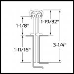 Ives 040XY Full Mortised Continuous Hinge, Flush Mounted, Wide Throw