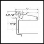 Ives 045XY Adjustable, Half Surface Continuous Hinge - Narrow Frame Leaf, Wide Door Leaf