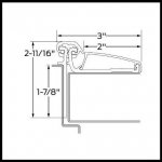 Ives 046XY Adjustable, Half Surface Continuous Hinge - Wide Door Leaf