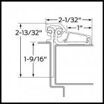 Ives 053XY Adjustable, Half Surface Continuous Hinge - Narrow Frame Leaf, Narrow Door Leaf