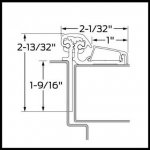 Ives 054XY Adjustable, Half Surface Continuous Hinge - Narrow Door Leaf