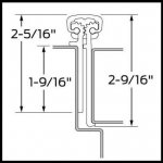 Ives 114XY Full Mortised Continuous Hinge, Narrow Frame Leaf, Door Edge Protector