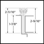 Ives 224XY Full Mortised Continuous Hinge, Door Edge Protector