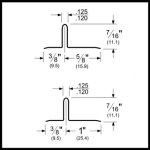 Pemko #2P Metal Weatherstrip, Interlocking with Smooth Track for Wooden Sill and Head, 96" Length
