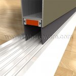 Zero #521FS Door Bottom, Mortised Aluminum Track with Silicone and Intumet Seal, 1.250” Clearance