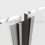 Zero #8192PSA Meeting Stile, 1" Aluminum with .625" Brush for Glass Doors