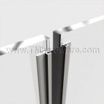 Zero #8193PSA Meeting Stile, .59" Aluminum with .375" Brush for Glass Doors