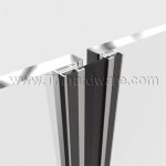 Zero #8879AA-PSA Meeting Stile, Aluminum with Cover and .375" Brush Seal for Glass Doors