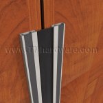 Zero #8879AA-MS Meeting Stile Aluminum with Cover and .375" Brush Seal