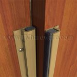 Zero #55-155 Meeting Stile, Aluminum Set with Adjustable Pile Brush Insert