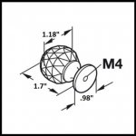 Hafele Astral Collection Crystal Knob