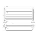 Deltana 88 Bath Series, Hotel Shelf, Satin Nickel (US15) Finished