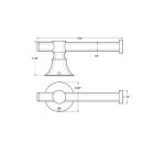 Deltana 88 Bath Series, Toilet Paper Holder Single Post Satin Nickel (US15) Finished