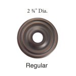 Emtek 2400 Doorbell Button with Regular Rosette, 2-3/4" Dia.