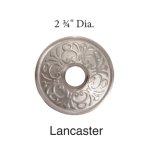 Emtek 2406 Doorbell Button with Lancaster Rosette, 2-3/4" Dia