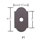Emtek 2421 Sandcast Bronze Doorbell Button with #1 Rosette, 4" x 2-1/2" Dim.