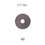 Emtek 2422 Sandcast Bronze Doorbell Button with #2 Rosette, 2-3/4" Dia.