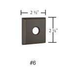 Emtek 2425 Sandcast Bronze Doorbell Button with #6 Rosette, 2-1/2" x 2-1/2" Dim.