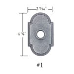 Emtek 2431 Wrought Steel Doorbell Button with #1 Rosette, 4-3/8" x 2-9/16" Dim.