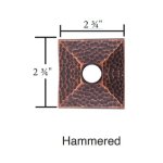 Emtek 2452 Doorbell Button with Hammered Rosette, 2-3/4" x 2-3/4" Dim.