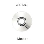 Emtek 2457 Doorbell Button with Modern Rosette, 2-3/4" Dia.