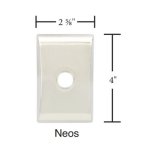 Emtek 2460 Doorbell Button with Neos Rosette, 4" x 2-5/8" Dim.