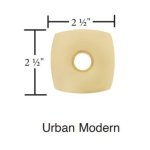 Emtek 2465 Doorbell Button with Urban Modern Rosette, 2-1/2" x 2-1/2" Dim.