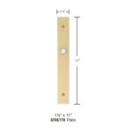 Emtek 2441 Doorbell Button with 1-1/2" x 11" Rosette Stretto Plate