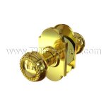 Emtek 5108RK Keyed In Knob #8 Rosette with Rope Knob, Entry US4