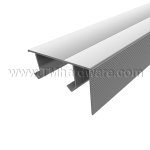 Hager 9820 Aluminum Track with Fascia for Bypass Doors, 1-3/8" Thick, 75 LB